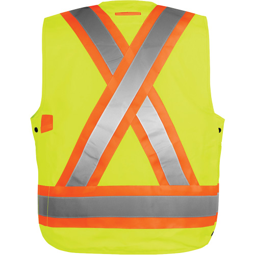 Veste haute visibilit&eacute; pour arpenteur, Orange haute visibilit&eacute;, 5T-Grand, Polyester Cam Industrial