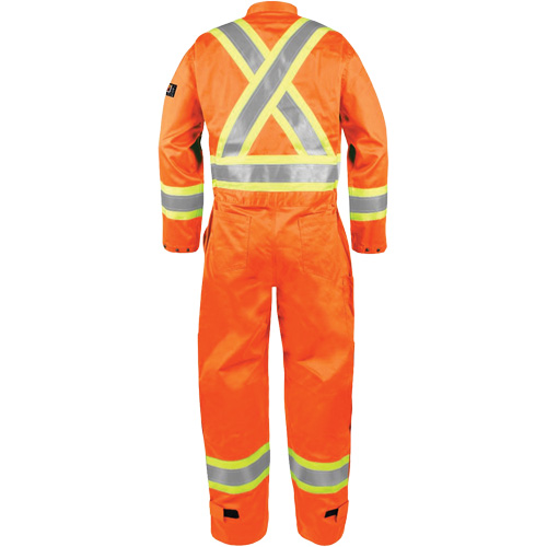 High-Visibility Fire-Resistant Coveralls, Size 4X-Large, Orange Cam Industrial