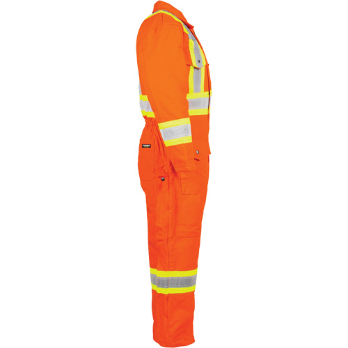 Salopette en canevas doubl&eacute;e haute visibilit&eacute;, 2T-Grand, Orange haute visibilit&eacute; Cam Industrial