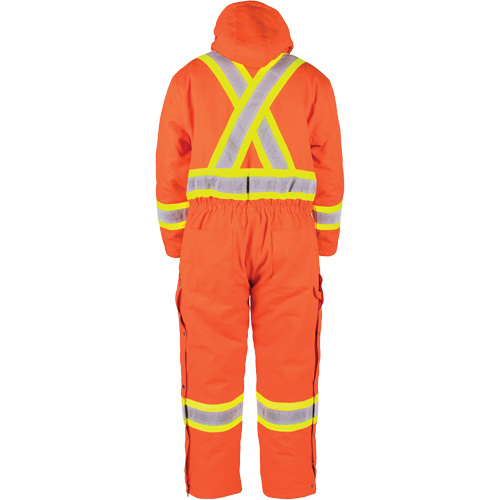 Salopette en canevas doubl&eacute;e haute visibilit&eacute;, 2T-Grand, Orange haute visibilit&eacute; Cam Industrial