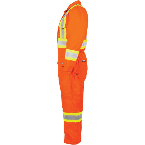 Salopette en canevas doubl&eacute;e haute visibilit&eacute;, 2T-Grand, Orange haute visibilit&eacute; Cam Industrial