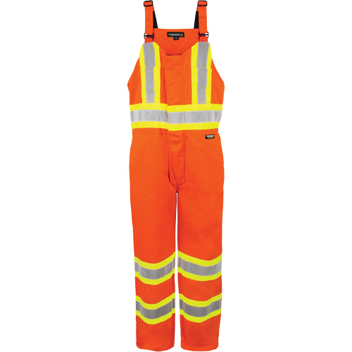 High-Visibility Unlined Overalls, Small, High Visibility Orange Cam Industrial