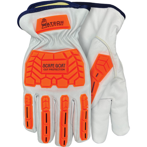 Scape Goat Cut-Resistant Gloves, Medium, Goatskin Palm, Elastic/Driver Cuff Cam Industrial