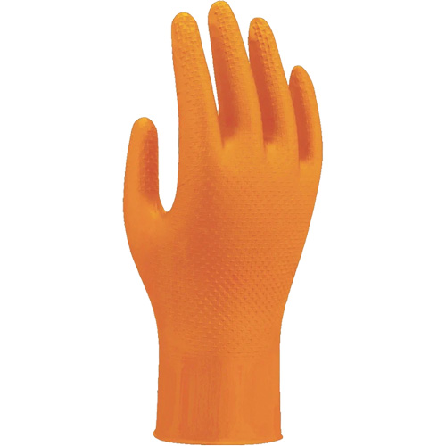 Gants jetables haute visibilit&eacute; 709HVO, 10/T-Grand, Nitrile, 8 mils, Sans poudre, Orange Cam Industrial