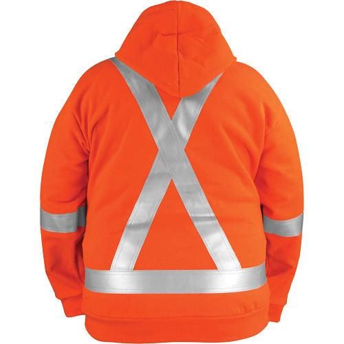 High-Visibility Wind Resistant Zip-Front Sweatshirt with DetachableHood, Men's, 3X-Large, High Visibility Orange, 27.7 cal/cm² Cam Industrial