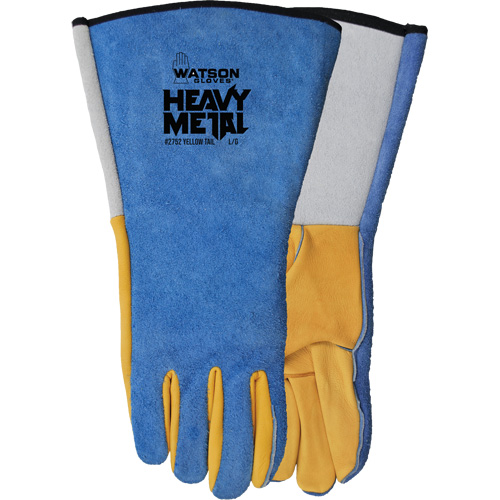 Yellow Tail MIG/TIG Welding Gloves, Grain Deerskin/Split Cowhide, Size Large Cam Industrial
