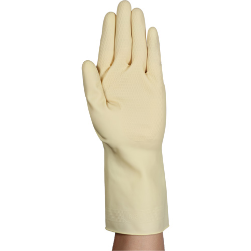 AlphaTec&reg; 87-137 Lightweight Natural Gloves, Size 7, 11.8" L, Rubber Latex, 16-mil Cam Industrial