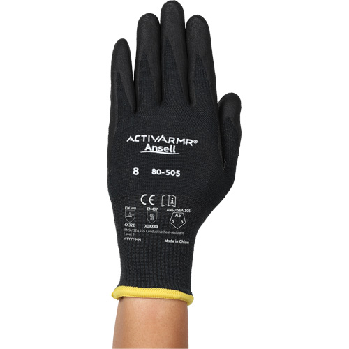 Gants r&eacute;sistants &agrave; la chaleur conductrice et &agrave; la coupe ActivArmr 80-505, Taille 11, Calibre 13, Rev&ecirc;tement Mousse de nitrile, Enveloppe en Kevlar/Intercept, ASTM ANSI niveau A5/EN 388 niveau E Cam Industrial