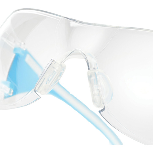 Adapt Lite Blue/White Safety Glasses, Clear Lens, Anti-Fog/Anti-Scratch, ANSI Z87+/Meets/Exceeds CSA Z94.3 Cam Industrial