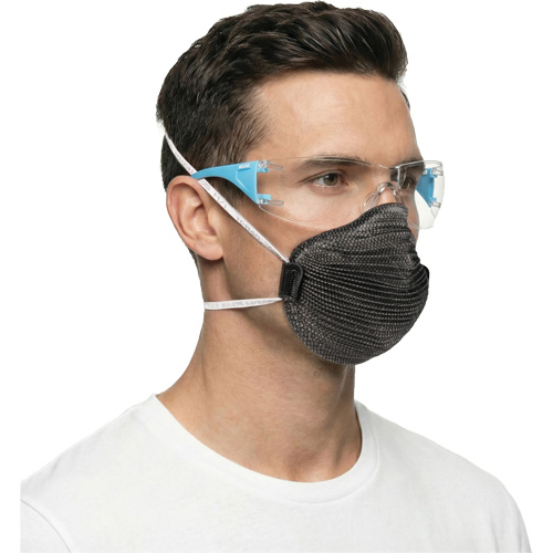 Adapt Lite Blue/White Safety Glasses, Clear Lens, Anti-Fog/Anti-Scratch, ANSI Z87+/Meets/Exceeds CSA Z94.3 Cam Industrial