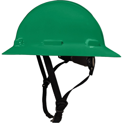 LIDGUARD&reg; Full Brim Hardhat with Chinstrap, Meets CSA Type 2, Ratchet Suspension, Vented Cam Industrial