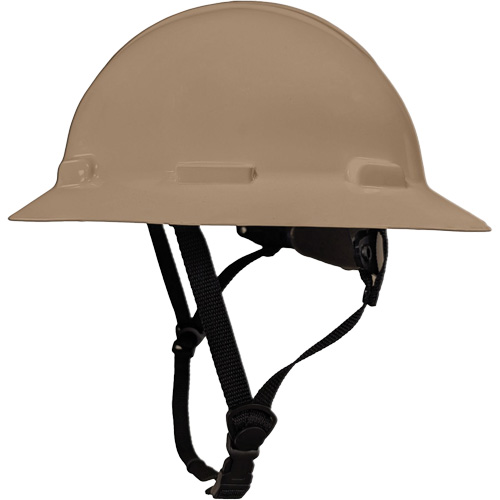 LIDGUARD&reg; Full Brim Hardhat with Chinstrap, Meets CSA Type 1, Ratchet Suspension, Vented Cam Industrial