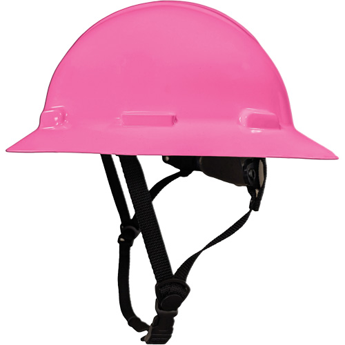 LIDGUARD&reg; Full Brim Hardhat with Chinstrap, Meets CSA Type 1, Ratchet Suspension, Vented Cam Industrial