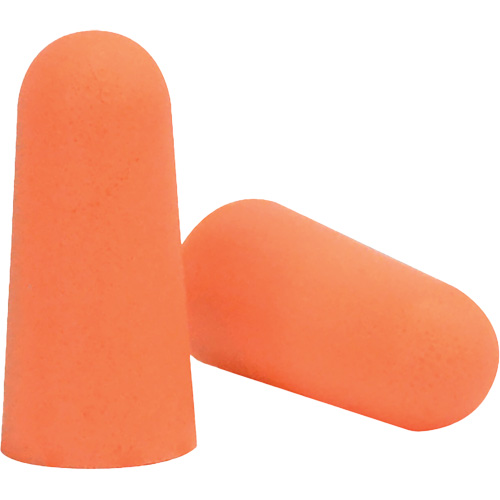 Bouchons d'oreilles coniques jetables en mousse de PU orange SEALTEC33, Vrac - Boîte Cam Industrial