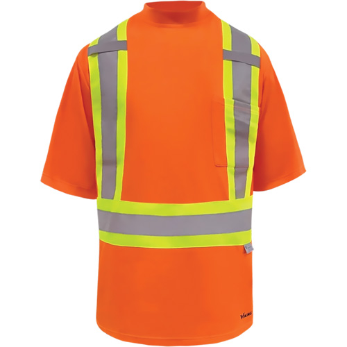T-shirt de s&eacute;curit&eacute; doubl&eacute; de bambou Viking, Polyester, 2T-Grand, Orange haute visibilit&eacute; Cam Industrial