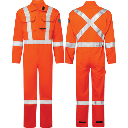 Combinaisons Avenger, 7 oz, Taille 44 grand, Orange haute visibilit&eacute; Cam Industrial