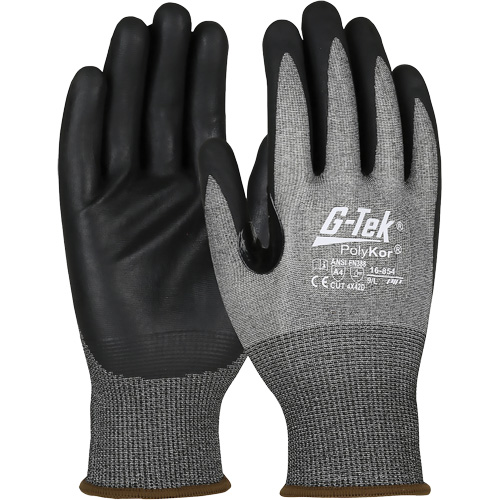 G-Tek&reg; Cut-Resistant Gloves with Touchscreen Capability, Size Small, 18 Gauge, Foam Nitrile Coated, PolyKor&reg; Shell, ASTM ANSI Level A4/EN 388 Level D Cam Industrial