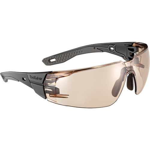 RUSH+ 2.0 M/L Safety Glasses with Black & Grey Frame, Copper Lens, Anti-Fog/Anti-Scratch, ANSI Z87+ Cam Industrial