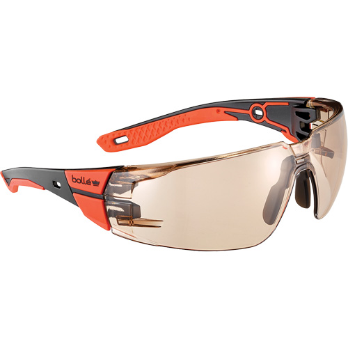 RUSH+ 2.0 M/L Safety Glasses with Black & Red Frame, Copper Lens, Anti-Fog/Anti-Scratch, ANSI Z87+ Cam Industrial