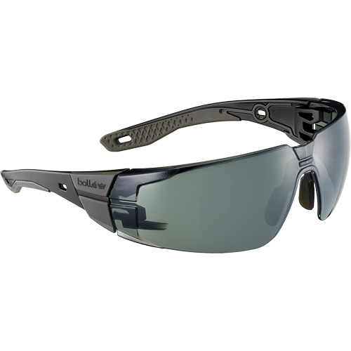 Lunettes de s&eacute;curit&eacute; RUSH+ 2.0 avec monture noire et grise, M/G, Lentille Gris/3,0, Antibu&eacute;e/Anti-&eacute;gratignures, ANSI Z87+ Cam Industrial