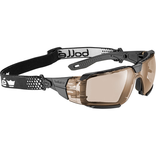 RUSH+ 2.0 XP M/L Safety Glasses with Black & Grey Frame, Copper Lens, Anti-Fog/Anti-Scratch, ANSI Z87+ Cam Industrial