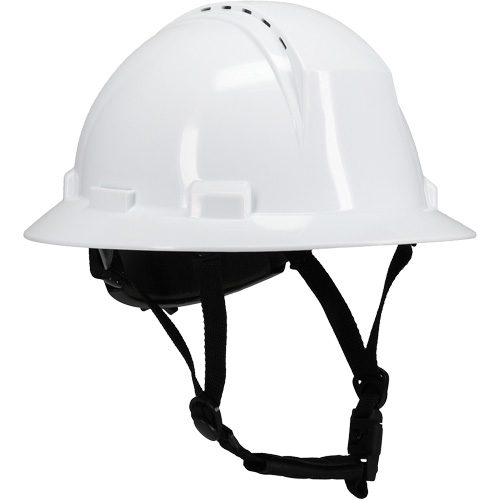 Kilimanjaro Full Brim Safety Helmet with HDPE Shell, Meets CSA Type 2, Ratchet Suspension, Vented Cam Industrial