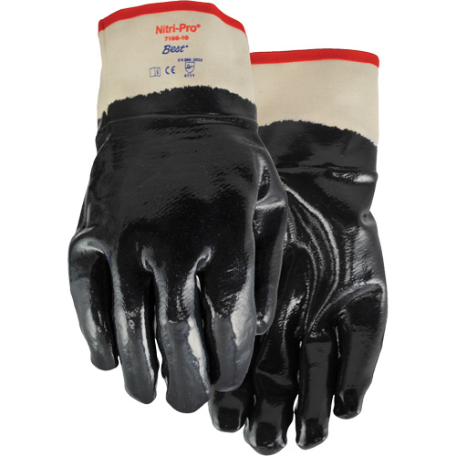 Gants enduits Nitri-Pro, 9/Grand, R&ecirc;vetement Nitrile, Enveloppe en Jersey/Coton Cam Industrial