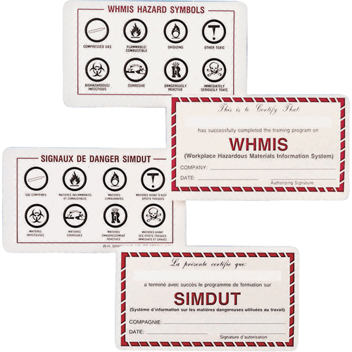 WHMIS Wallet Cards Cam Industrial