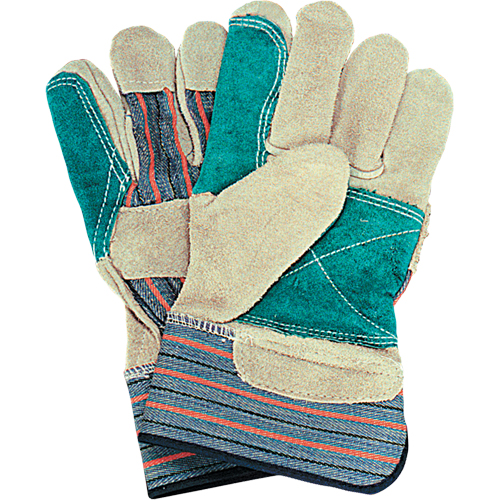 Gants d'ajusteur avec paume double, Grand, Paume en Cuir de vache refendu, Doublure en Coton Cam Industrial