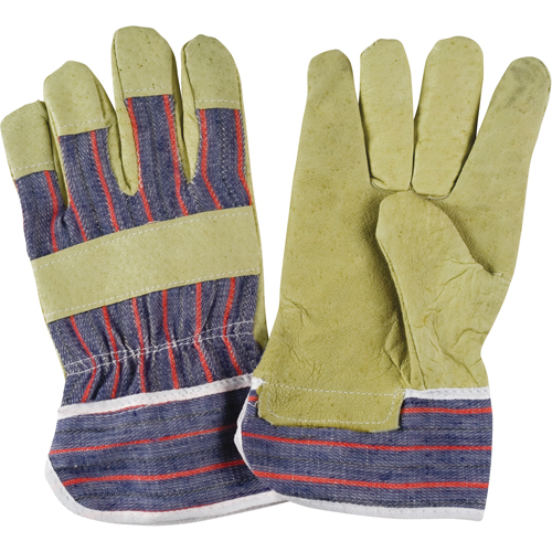 Gant pour ajusteur confortable r&eacute;sistant &agrave; l'abrasion, Grand, Paume en Cuir fleur de porc, Doublure en Coton Cam Industrial