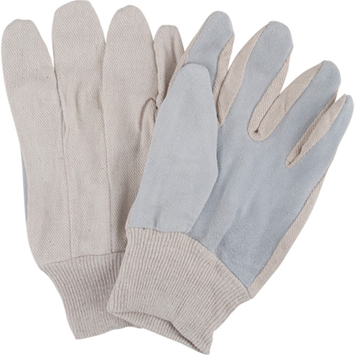 Gants de travail d'usage standard, Grand, Paume en Cuir de vache refendu Cam Industrial