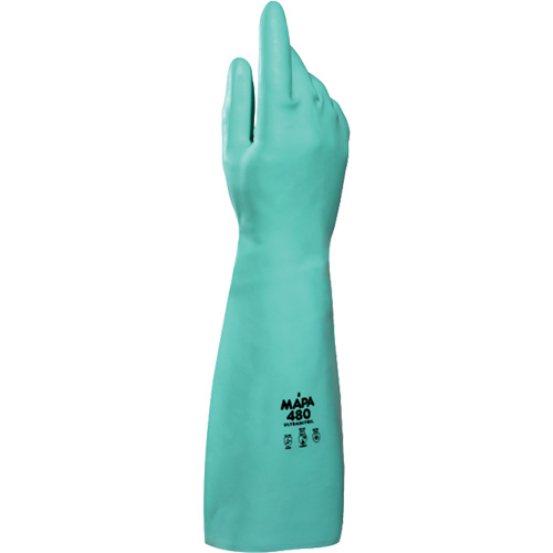 Gants &agrave; prise &agrave; motif en Z Ultranil 480, Taille Petit/7, 18" lo, Nitrile, 22 mils Cam Industrial