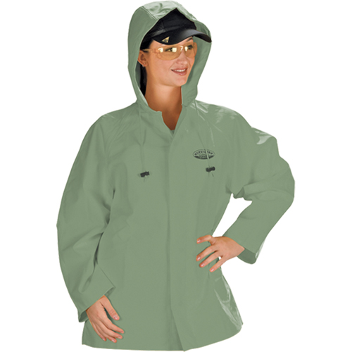 Hurricane Flame Retardant/Oil Resistant Rain Suits - Jacket, 4X-Large, Green Cam Industrial