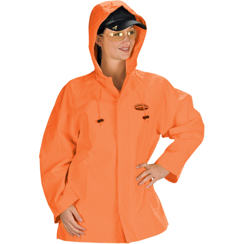Hurricane Flame Retardant/Oil Resistant Rain Suits - Jacket, 4X-Large, High Visibility Orange Cam Industrial