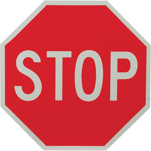 Double-Sided "Stop/Slow" Traffic Control Sign, 18" x 18", Aluminum, English Cam Industrial