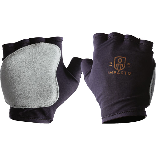 Anti-Impact Fingerless Right-Hand Glove, X-Small, Split Leather Palm, Slip-On Cuff Cam Industrial