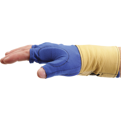 Fingerless Glove Liner with Wrist Restrainer, Size X-Small, Poly-Cotton Palm Cam Industrial