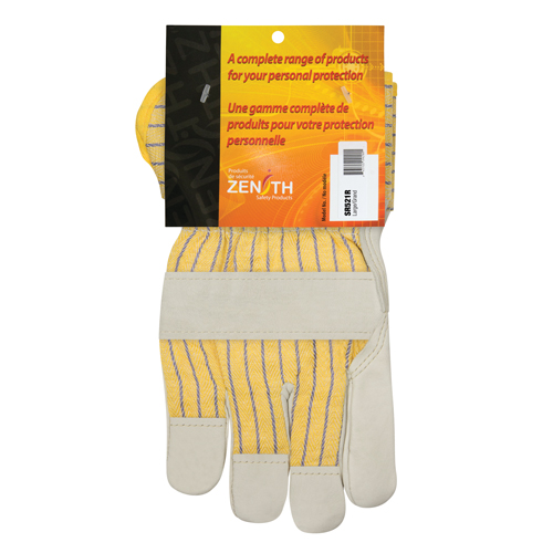 Gants d'ajusteur doubl&eacute;s pour l'hiver &agrave; paume renforc&eacute;e, Grand, Paume en Cuir fleur de vache, Doublure en Molleton de coton Cam Industrial