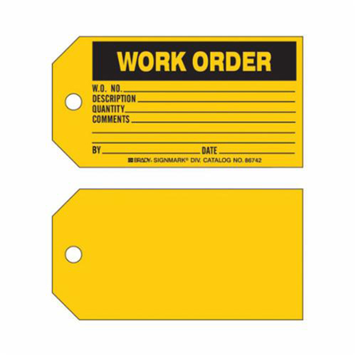 &eacute;tiquette Work Order, Papier, 5-3/4" la x 3" h, Anglais Cam Industrial