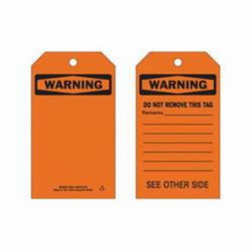Self-Laminating Safety Tags, Polyester, 4" W x 7" H, English Cam Industrial