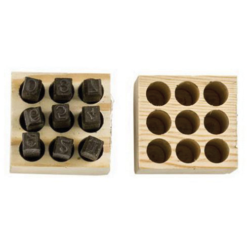 Jeux de tampons num&eacute;rot&eacute;s en acier, # 4/6/3/2/1/8/9/7/5, 1/4" Cam Industrial