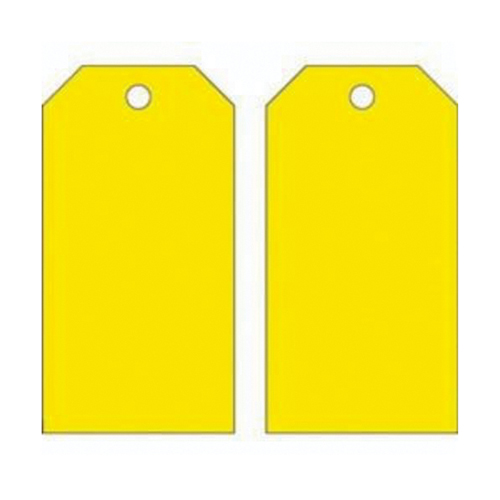 Blank Self-Laminating Accident Prevention Tags, Metal, 3" W x 5-3/4" H Cam Industrial