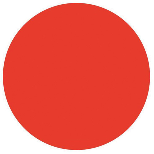 Round Write-On Labels, Circle, 3" L x 3" W, Red Cam Industrial