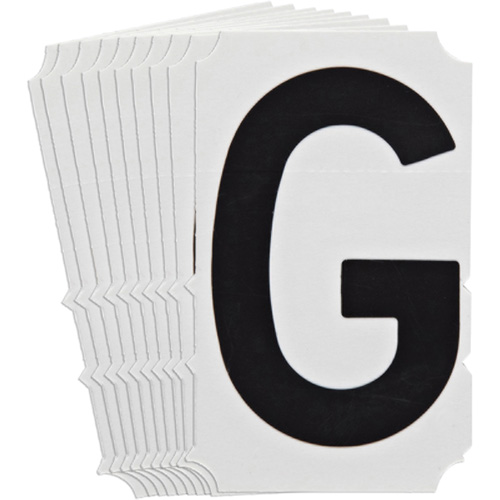 &eacute;tiquettes de lettres et chiffres gothiques individuels Quick-Align, G, 4" h, Noir Cam Industrial
