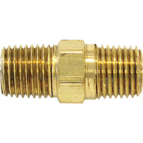 Male Hex Nipple, Brass Cam Industrial