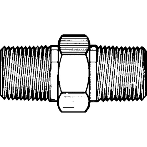 RACCORD HEXAGONAL MALE1/8"-1/8"NPT,LAITON, Laiton Cam Industrial
