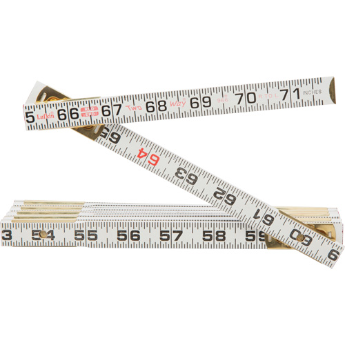 R&egrave;gle Red End Two Way, 6' lo, Bois, Graduations de 1/16" Cam Industrial