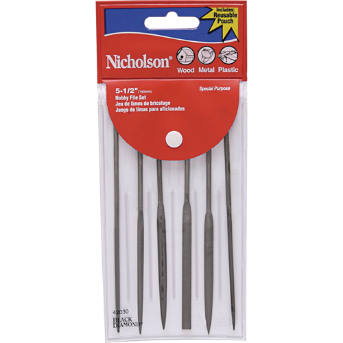 Limes ergonomiques miniatures, 6 pi&egrave;ces Cam Industrial