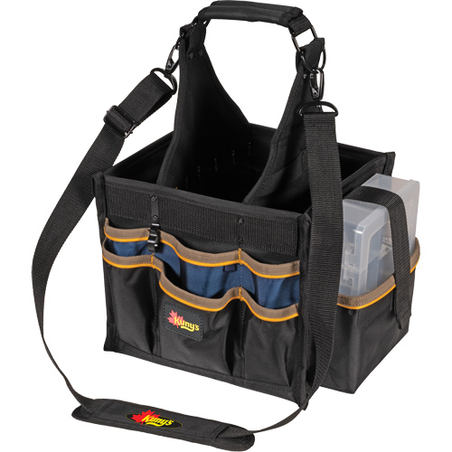 Grands porte-outils pour &eacute;lectriciens et travaux de maintenance, Polyester, 23 pochettes, Noir Cam Industrial
