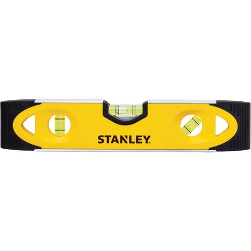 Shock-Resistant Torpedo Level, 9" L, Aluminum, 3 Vials, Magnetic Cam Industrial